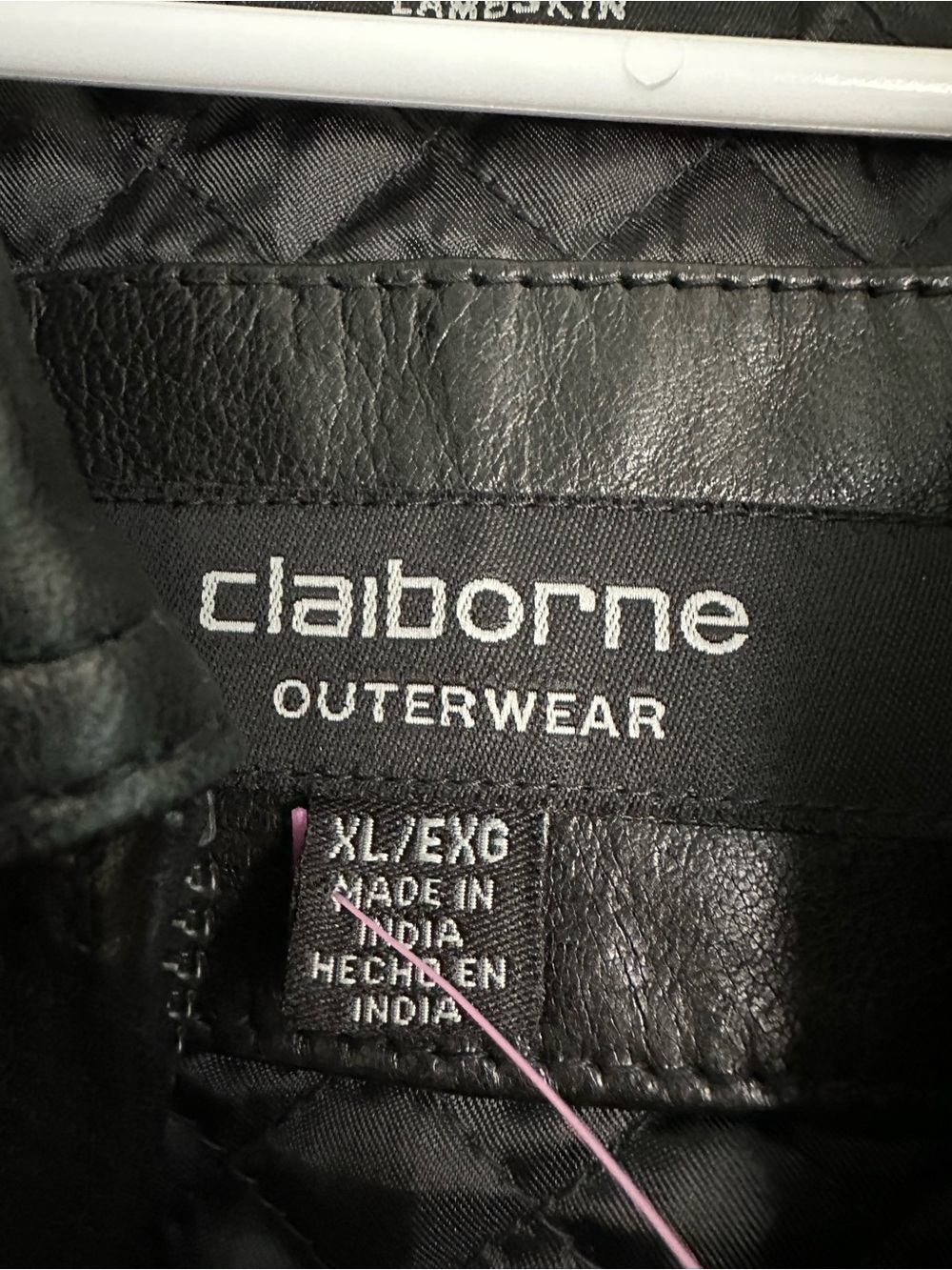 Clairborne Lambskin Leather Bomber Jacket Black Size XL - Picture 3 of 8